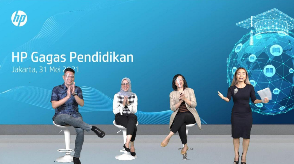 Presentasi tentang inisiatif edukasi HP Indonesia, oleh Frans Adiredja, Business Personal System Category Head, HP Indonesia (ist)