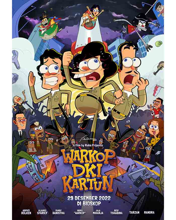 Poster Film Warkop DKI Kartun. foto : indoposnews/ ist / falcon pictures 