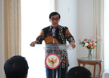 Menteri Hukum dan Hak Asasi Manusia (Menkumham) Yasonna Hamonangan Laoly. (Humas Kemenkumham)