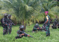taf ahli Bidang Operasi Latihan Korps Marinir TNI AL, Kolonel Mar Chairudin, memberikan pengarahan kepada pasukan Yonif 10/SBY, di Pasir Panjang, Kepulauan Riau. ANTARA/HO-Humas Korps Marinir TNI AL SBY Batam