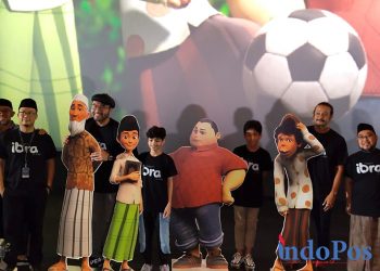Para pengisi suara serial animasi Ibra, Surya Saputra, Ali Fikry, Bimasena dan Dwi Sasono. (indoposnews.co.id/nanohamid)
