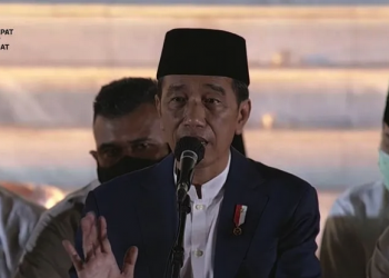 Tangkap layar Presiden Joko Widodo menghadiri acara "Zikir dan Doa Kebangsaan" 77 Tahun Indonesia Merdeka di halaman Istana Merdeka Jakarta pada Senin (01/08/2022)