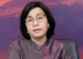 Menteri Keuangan (Menkeu) Sri Mulyani dalam Webinar Keterbukaan Informasi Publik bertajuk Kolaborasi Atasi Stunting melalui Dukungan APBN untuk Indonesia Emas 2045 yang dipantau secara daring di Jakarta, Kamis (4/8/2022).