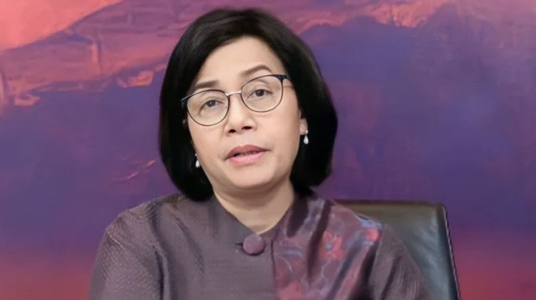 Menteri Keuangan (Menkeu) Sri Mulyani dalam Webinar Keterbukaan Informasi Publik bertajuk Kolaborasi Atasi Stunting melalui Dukungan APBN untuk Indonesia Emas 2045 yang dipantau secara daring di Jakarta, Kamis (4/8/2022).