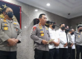 Kapolri Jenderal Pol. Listyo Sigit Prabowo memberikan keterangan kepada wartawan di Mabes Polri, Jakarta, Kamis (4-8-2022).