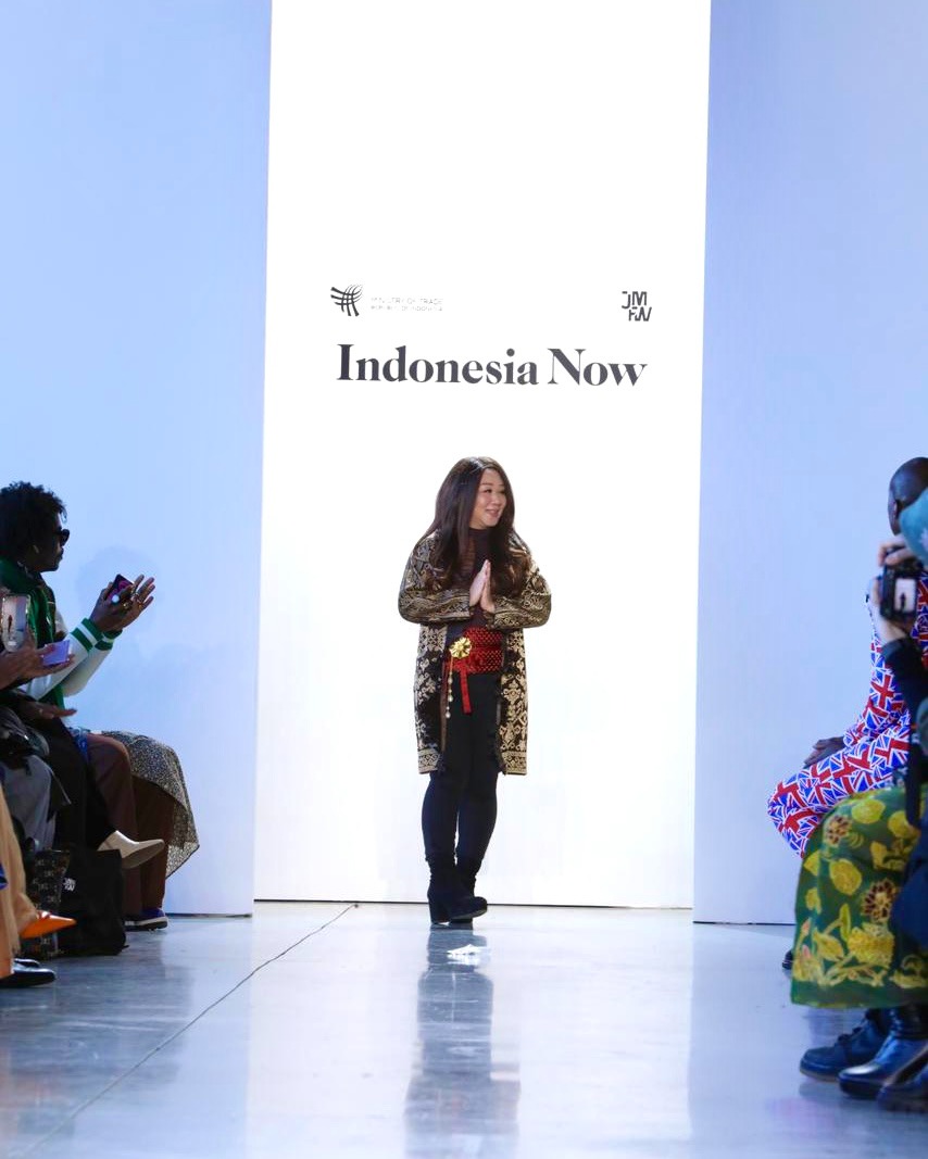 Lenny Hartono di panggung Indonesia Now New York Fashion Week 2023. (ist)