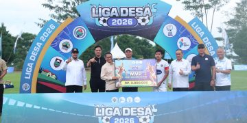 Menteri Desa dan Pembangunan Daerah Tertinggal (Mendes PDT) Yandri Susanto menghadiri langsung pertandingan final Liga Desa 2026 yang digelar di Lapangan Songgo Langit, Desa Sumbung, Kecamatan Cepogo, Kabupaten Boyolali, Jawa Tengah, Selasa (14/1/2026)